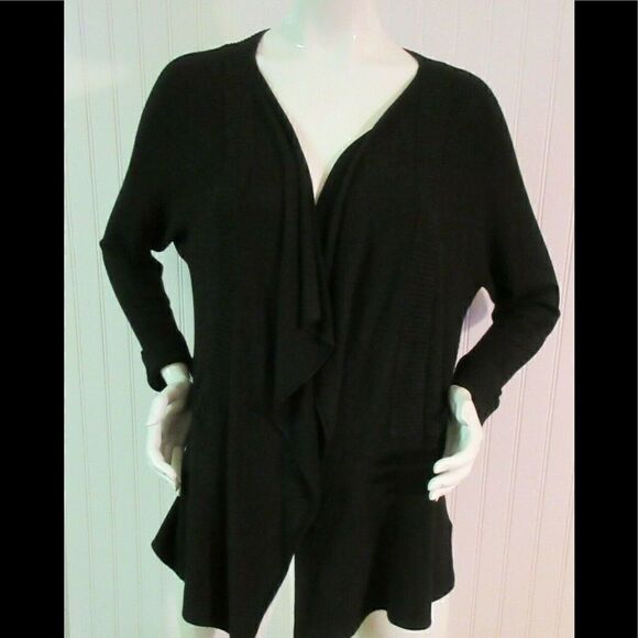 Eileen Fisher cardigan sweater black sz Med - Picture 1 of 4